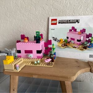 LEGO Minecraft Axolotl House 21247 Complete with Instructions. No box.